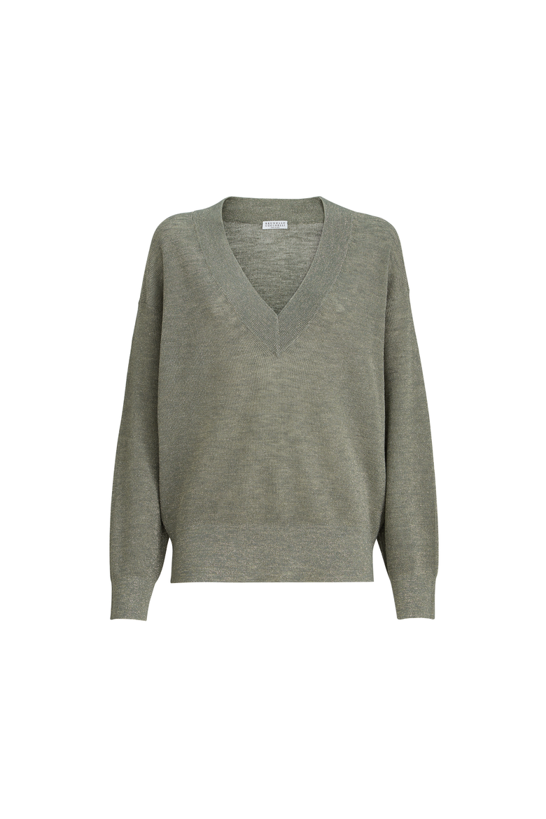 Linen sweater, Alternate, color, Khaki