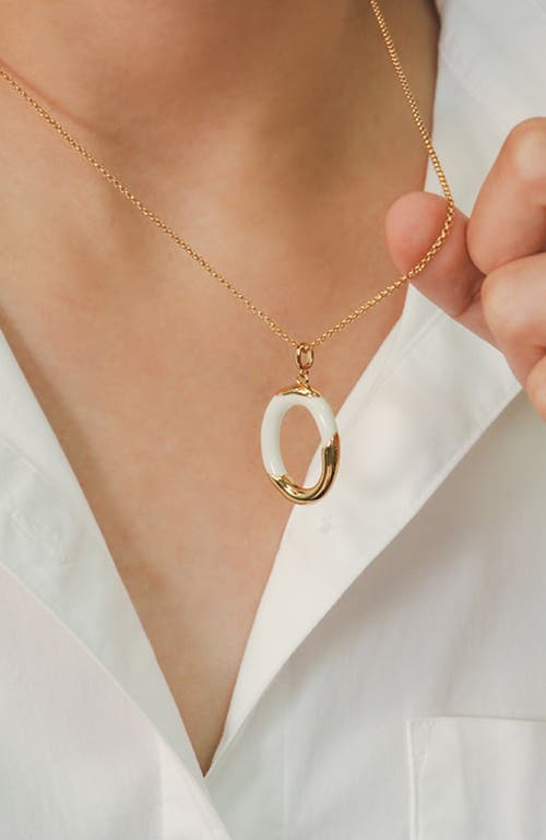 Rc Retro Chic Time Ripples Pendant Necklace In Gold