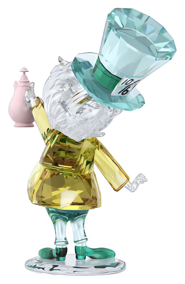 Swarovski x Disney<sup
®</sup
Alice in Wonderland The Mad Hatter Figurine, Alternate, color, Teal Multi