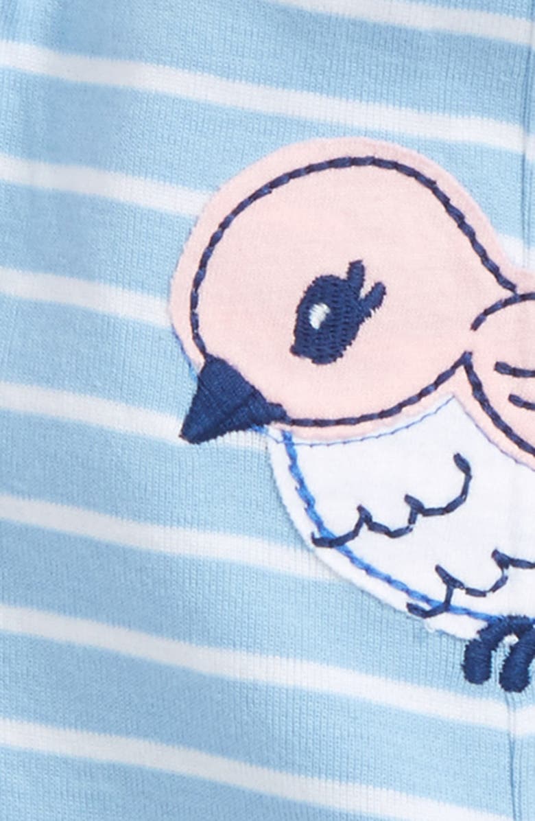 Hatley Fluttering Birds Organic Cotton Fitted Two-Piece Pajamas, Alternate, color,