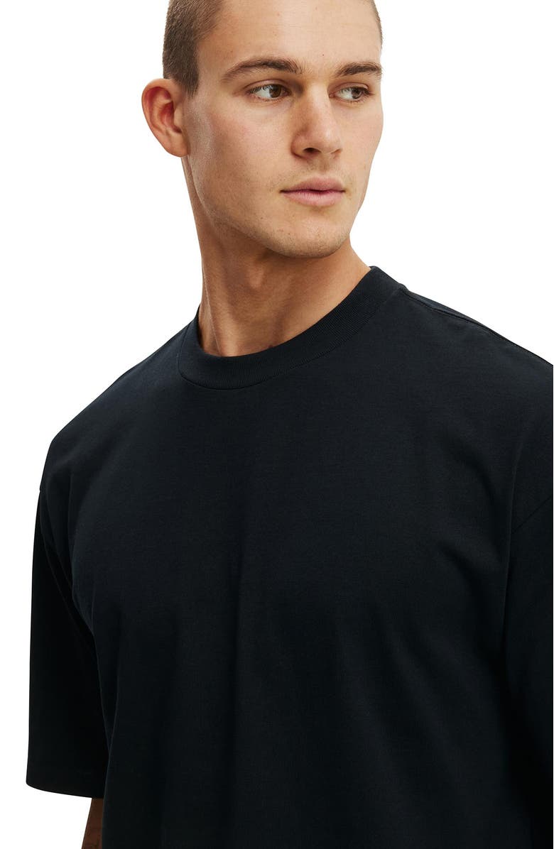 Cotton On Men's Cropped Fit T-Shirt, Alternate, color, Black