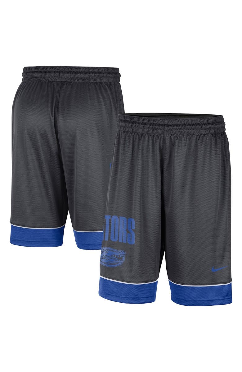 Nike Men's Nike Charcoal/Royal Florida Gators Fast Break Shorts, Main, color, 
