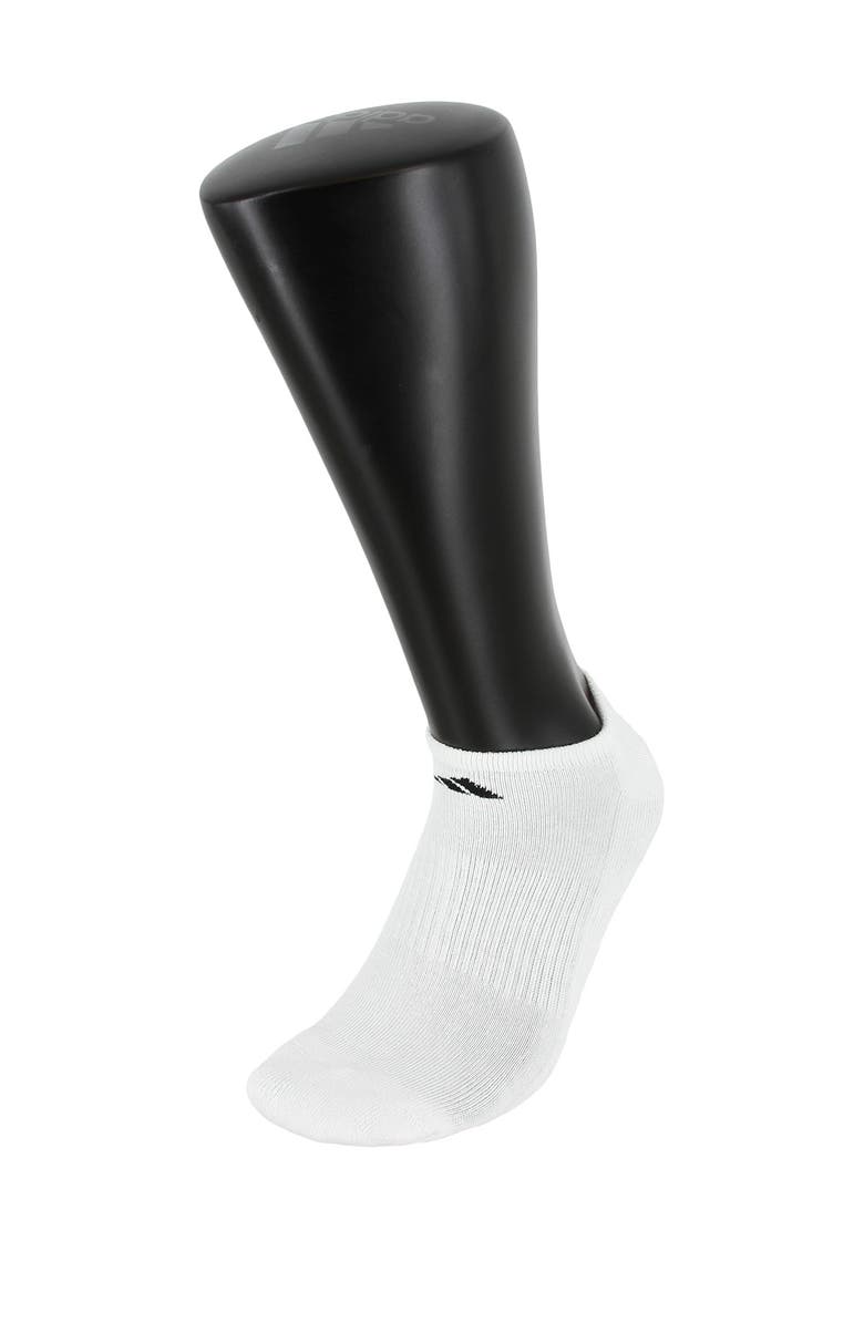 adidas Athletic No Show Socks - Pack of 6, Alternate, color, White