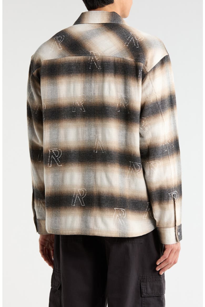 All Over Plaid Shirt, Alternate, color, LATTE