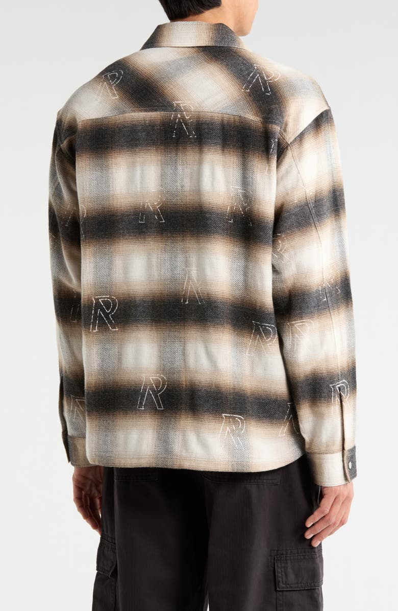 Represent All Over Plaid Shirt, Alternate, color, Latte