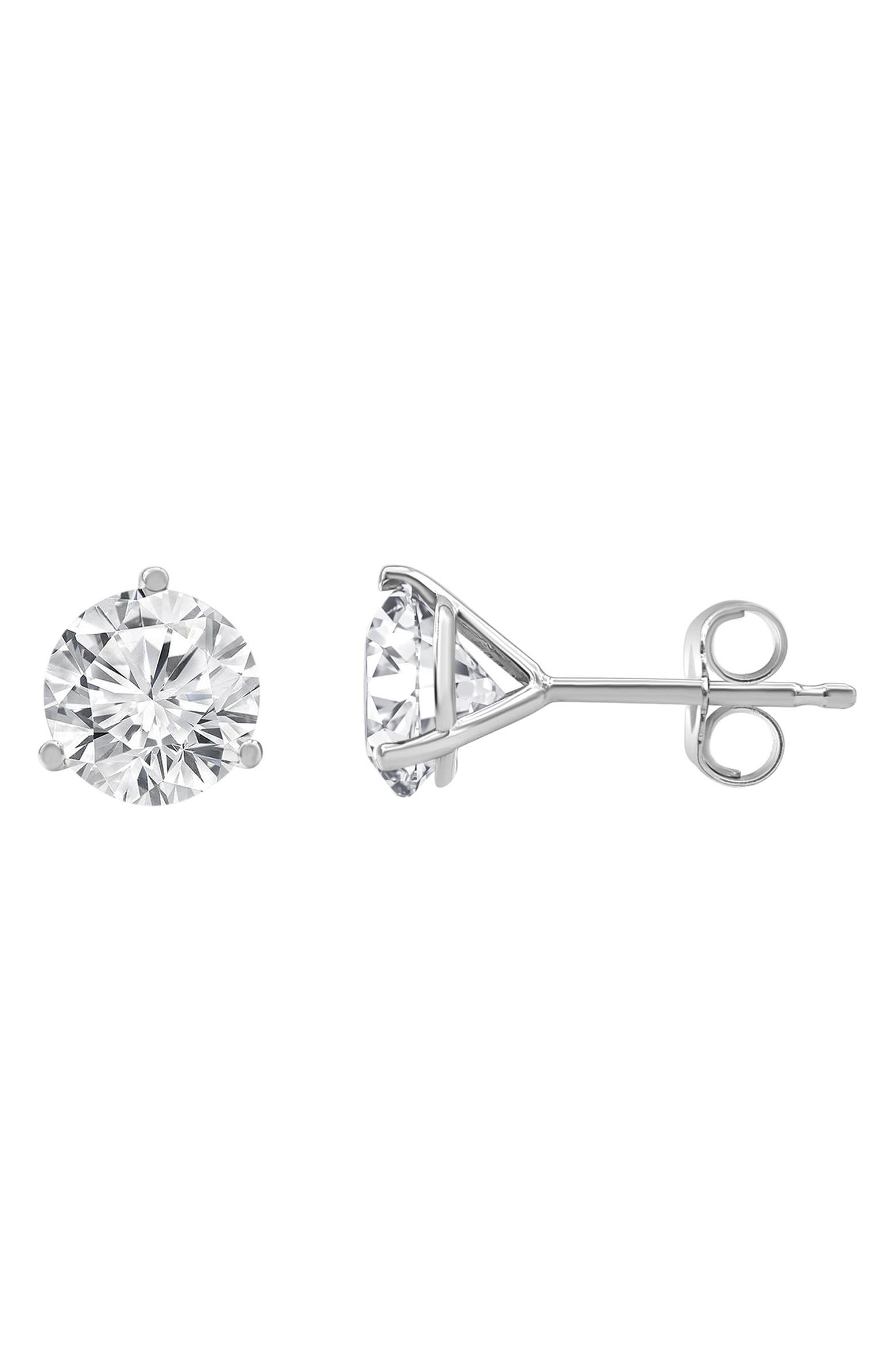 Badgley Mischka Collection 14K White Gold Near Colorless Lab Grown ...