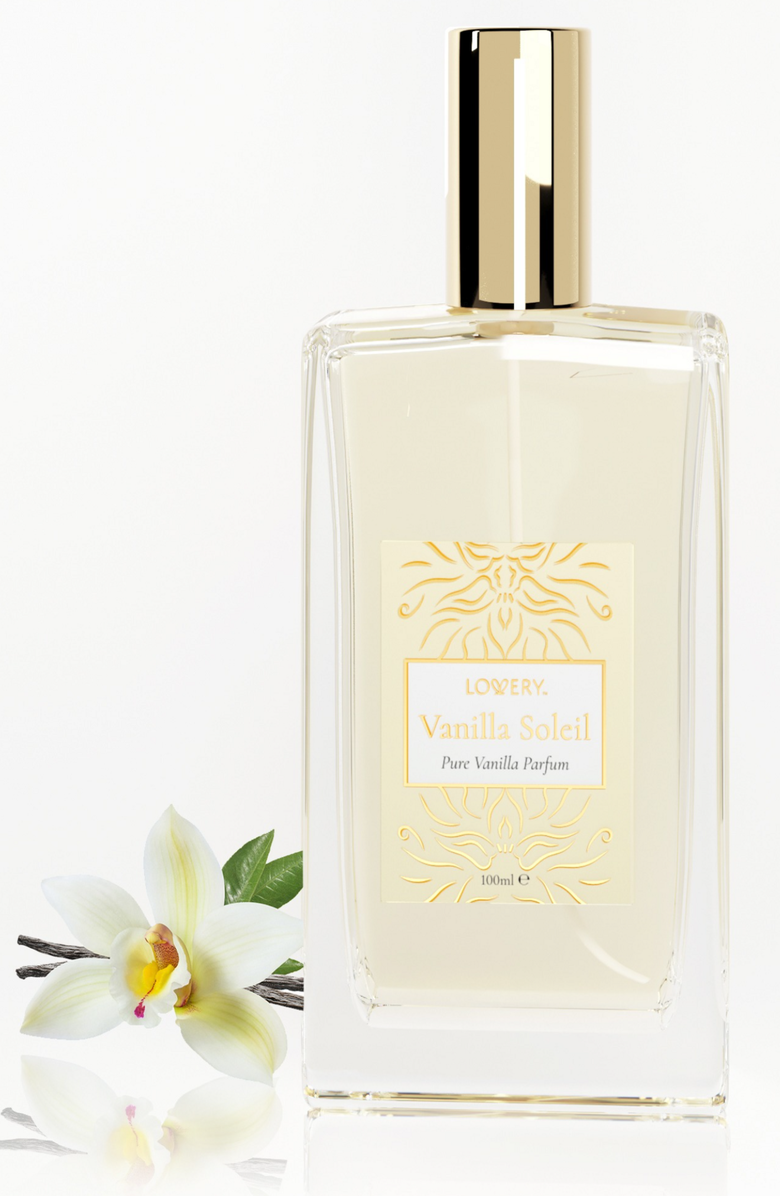 Lovery Vanilla Soleil Eau de Parfum, Made in France, 100ml, Alternate, color, Gold, Cream