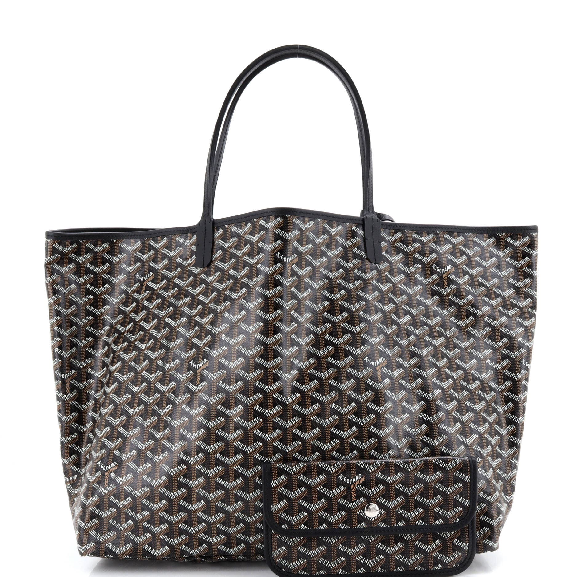 Pre-Owned Goyard Saint Louis Tote Coated Canvas GM, Alternate, color, Black