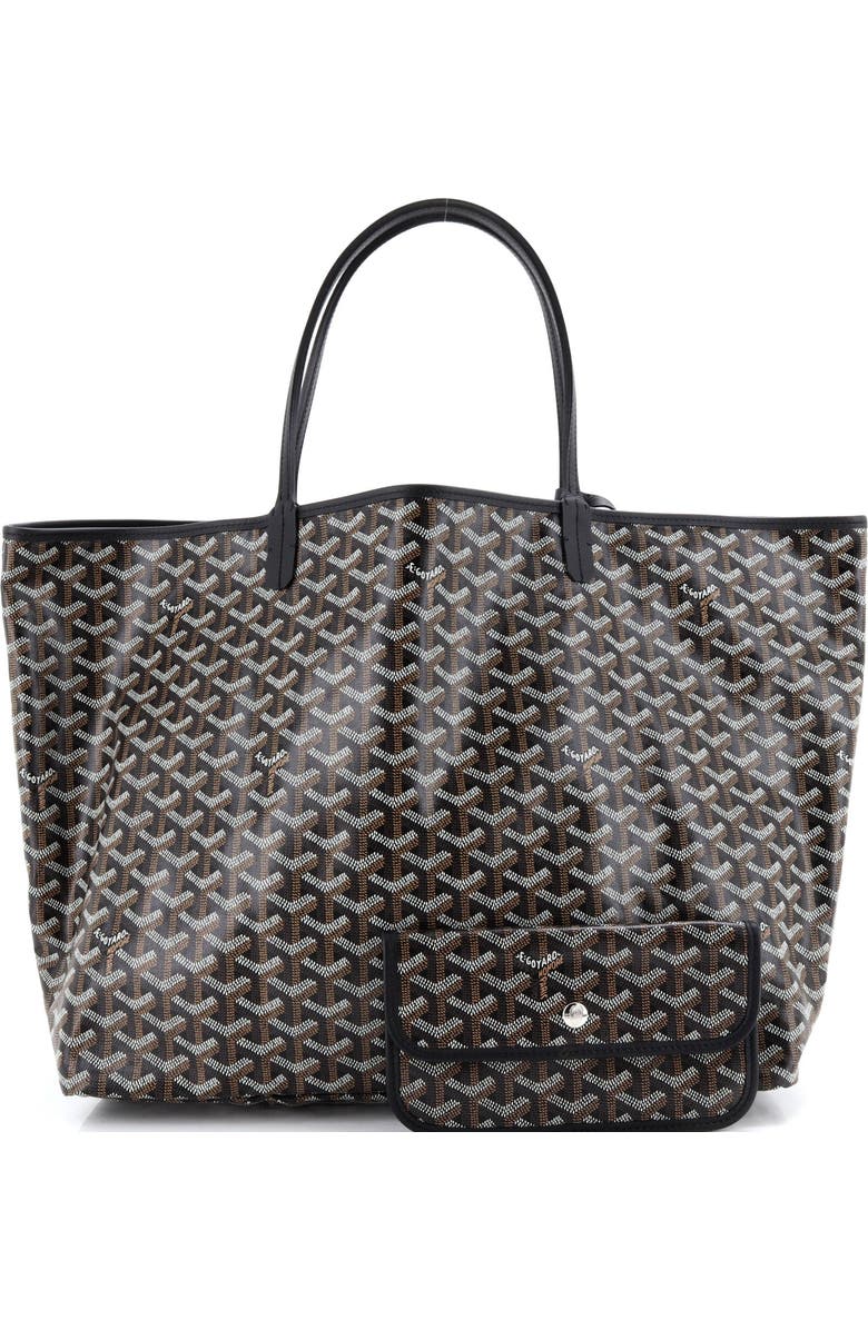 Pre-Owned Goyard Saint Louis Tote Coated Canvas GM, Alternate, color, Black