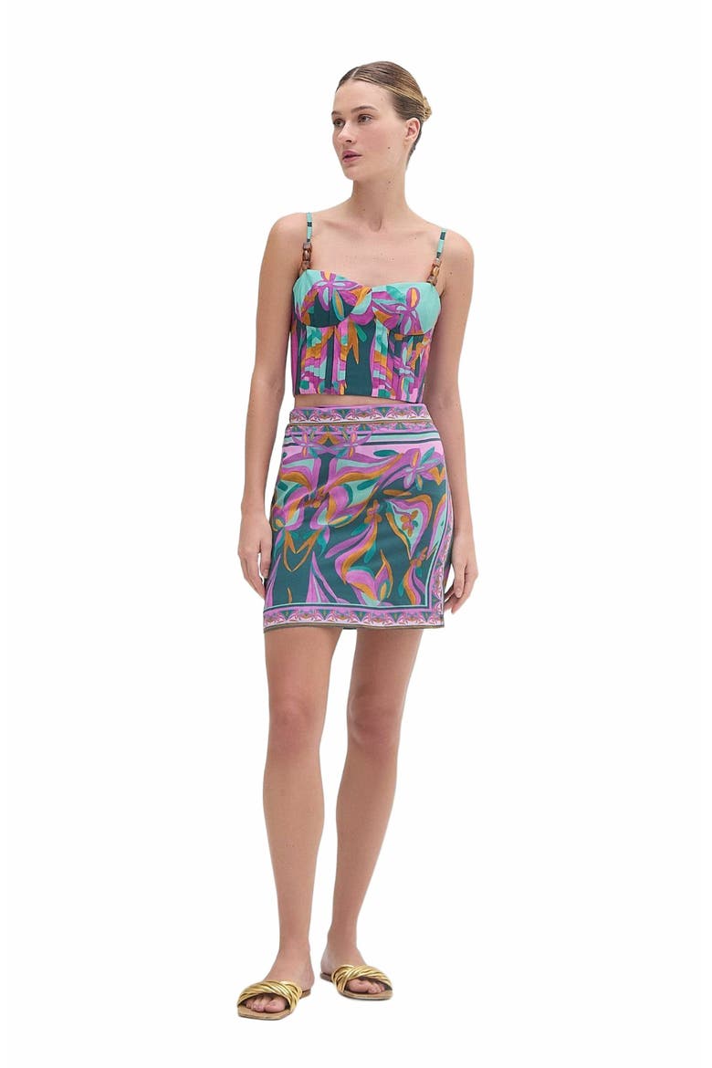 Aljezur Mini Wrap Skirt, Main, color, GREEN