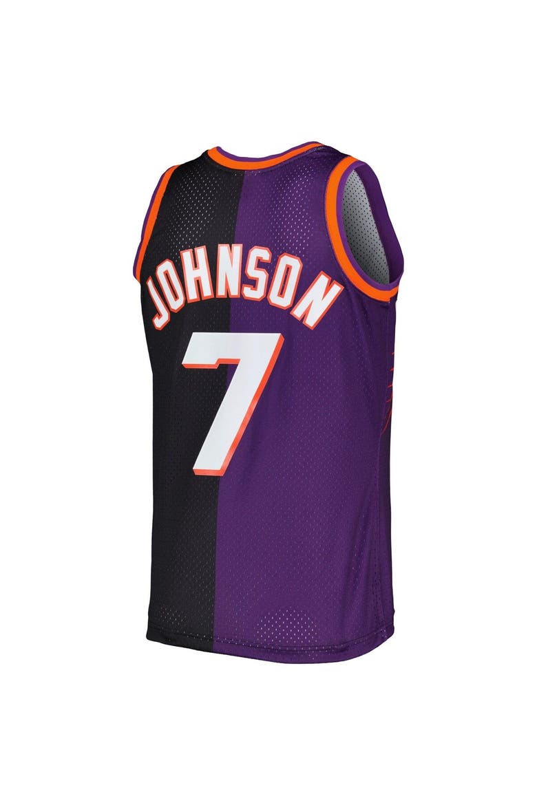 Men's Mitchell & Ness Kevin Johnson Purple/Black Phoenix Suns Hardwood Classics 1996/97 Split Swingman Jersey, Alternate, color, Purple