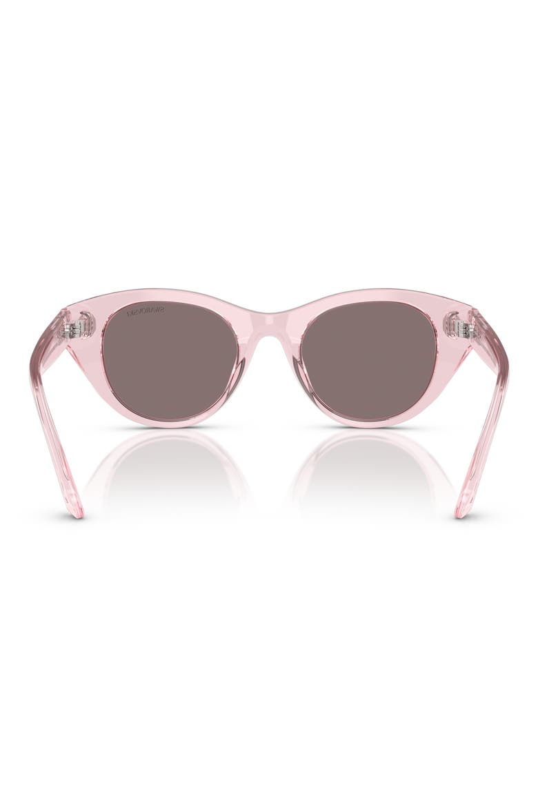 48mm Round Sunglasses, Alternate, color, TRANSPARENT PINK