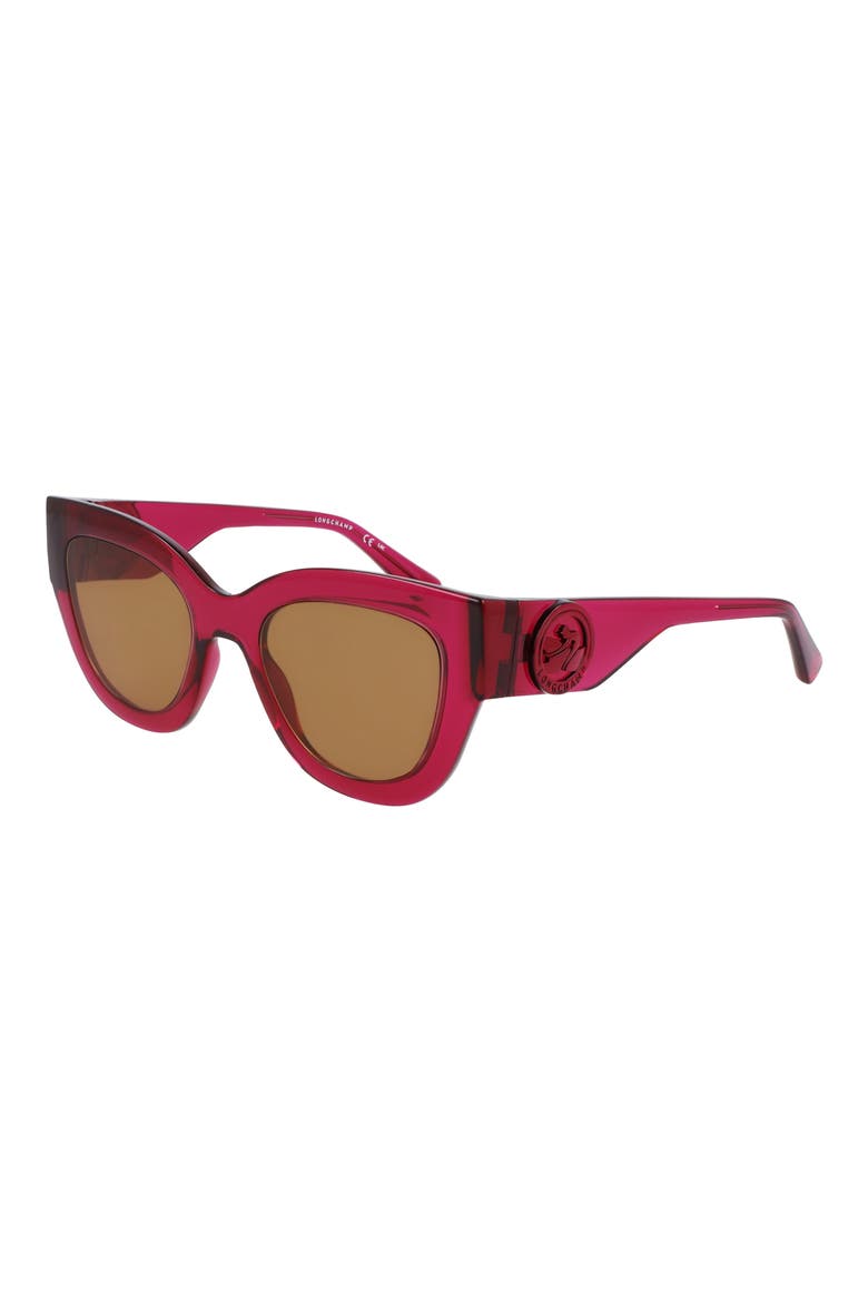 52mm Cat Eye Sunglasses, Alternate, color, CYCLAMEN