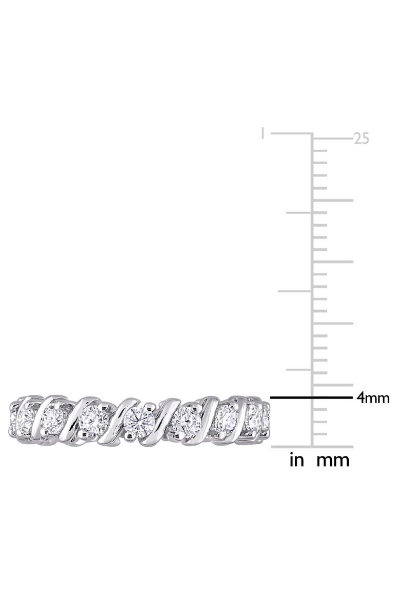 1CT DEW Moissanite Eternity Band, Alternate, color, Sterling Silver