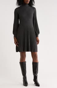 MAX STUDIO Ribbed A-Line Sweater Dress
