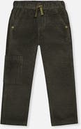 Deux par Deux Stretch Corduroy Cargo Pocket Drawstring Pants