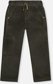 Deux par Deux Stretch Corduroy Cargo Pocket Drawstring Pants