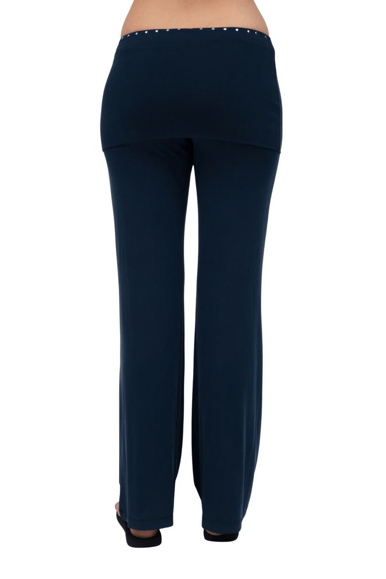 Brisa Studded Flare Leg Pants, Alternate, color, NAVY