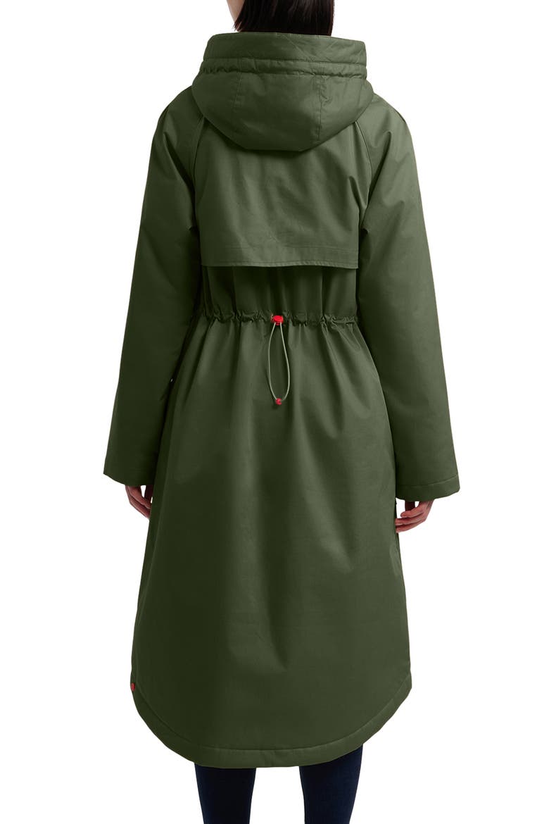 Jane Hooded Water Repellent Coat, Alternate, color, HUNTER GREEN