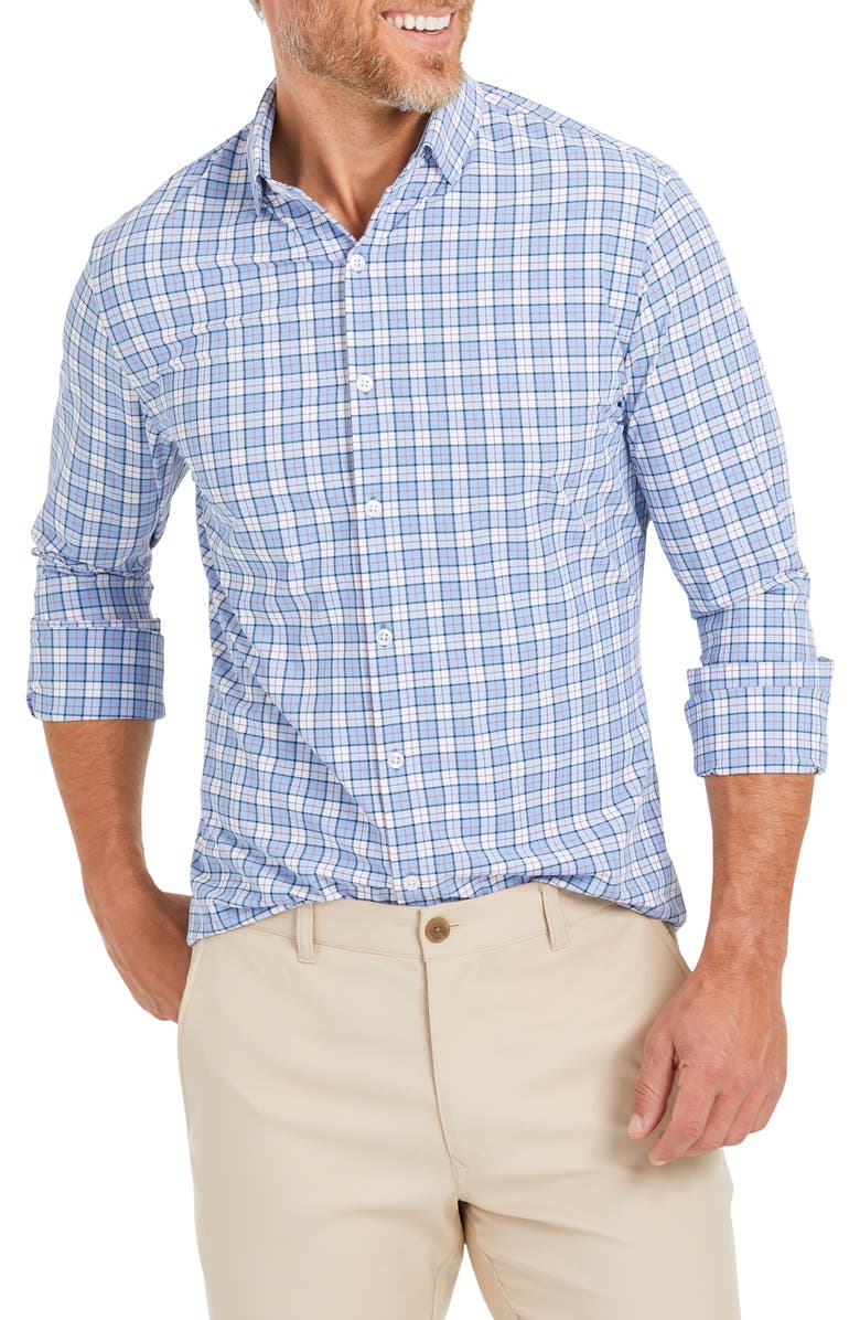 Mizzen+Main Lightweight Leeward Plaid Performance Button-Up Shirt, Main, color, 