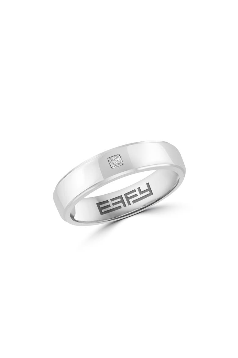 Men's Lab-Grown Diamond Band Ring, Main, color, SILVER