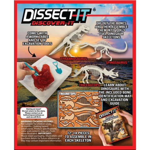 Top Secret Toys Dissectit Dino Dig, Science Kit, Ages 6+