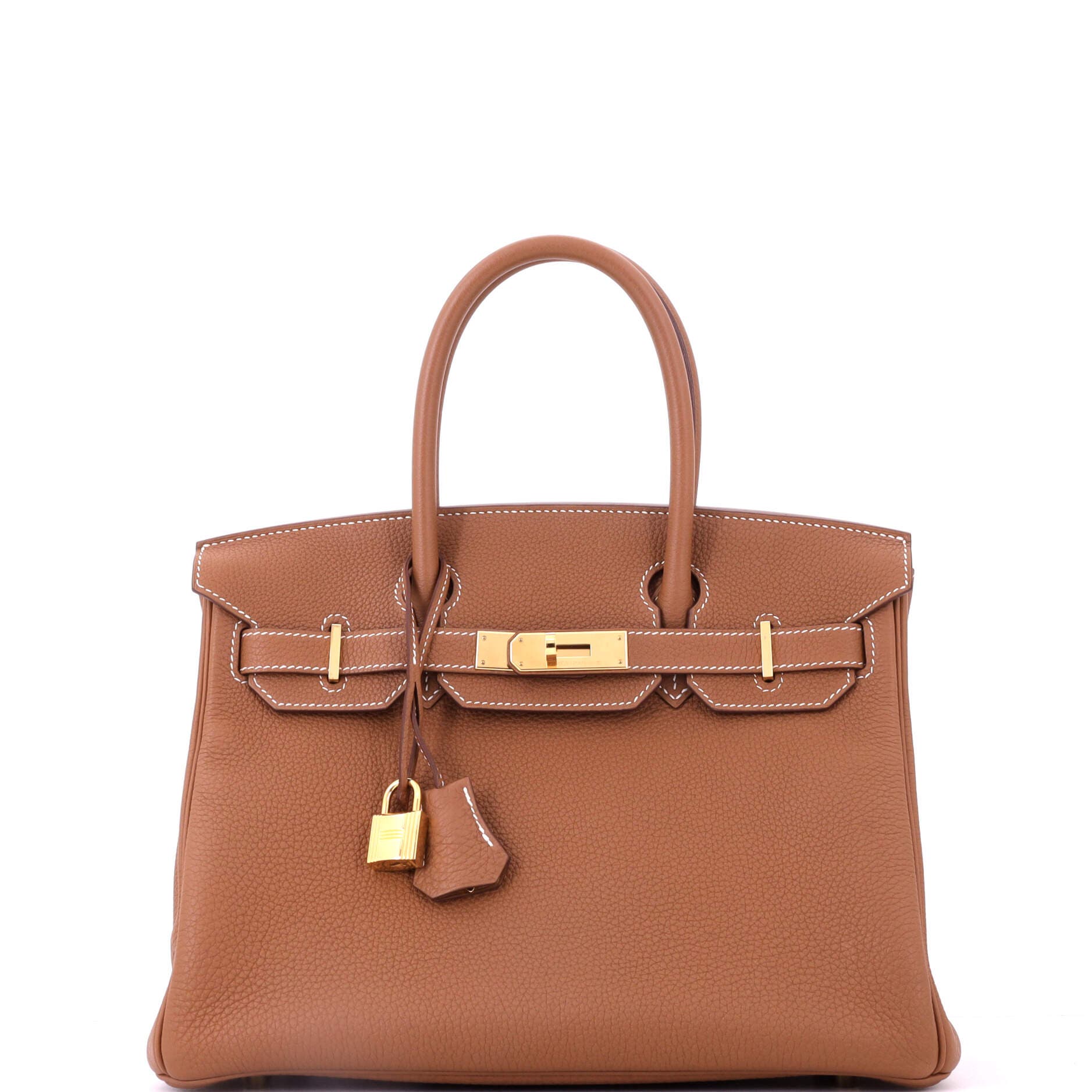 Birkin Handbag Brown Togo with Gold Hardware 30, Main, color, Metallic Gold