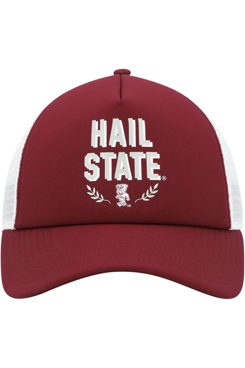Men's adidas Maroon Mississippi State Bulldogs Phrase Foam Front Trucker Adjustable Hat, Alternate, color, Maroon