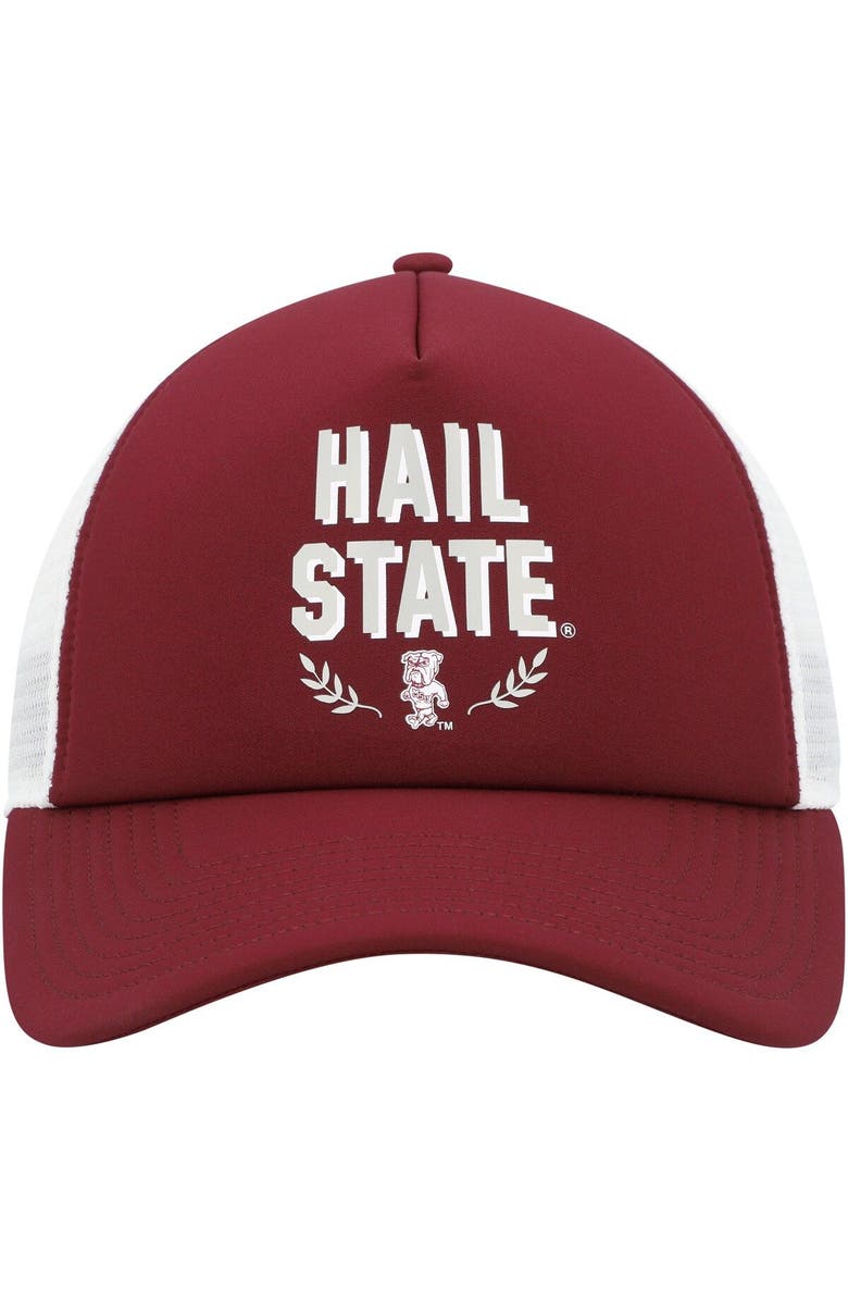 adidas Men's adidas Maroon Mississippi State Bulldogs Phrase Foam Front Trucker Adjustable Hat, Alternate, color, Maroon