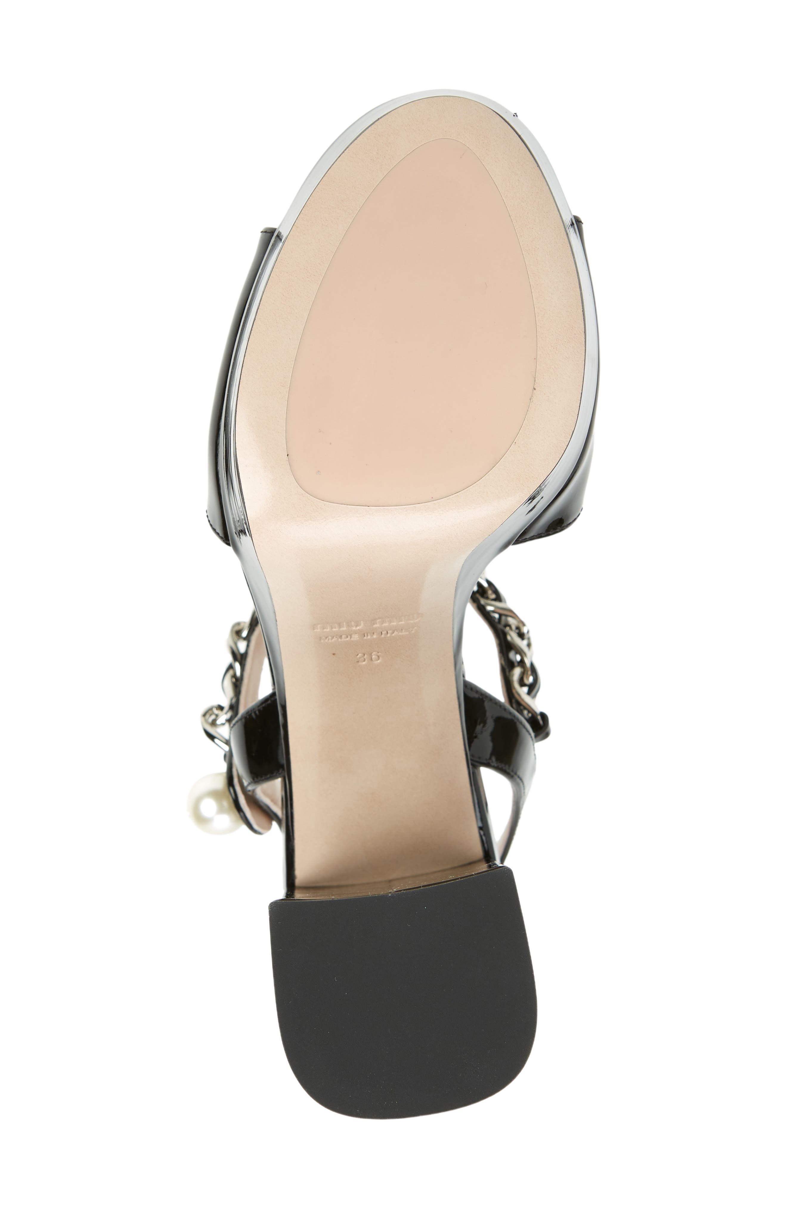 Miu Miu Chain Strap Platform Sandal, Alternate, color, 