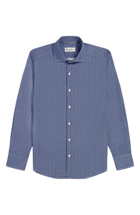 Tadlow Micro Cotton Button-Up Shirt