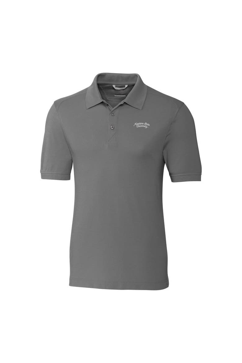 Men's Cutter & Buck  Gray Montana State Bobcats Advantage Tri-Blend DryTec Pique Polo, Alternate, color, Gray
