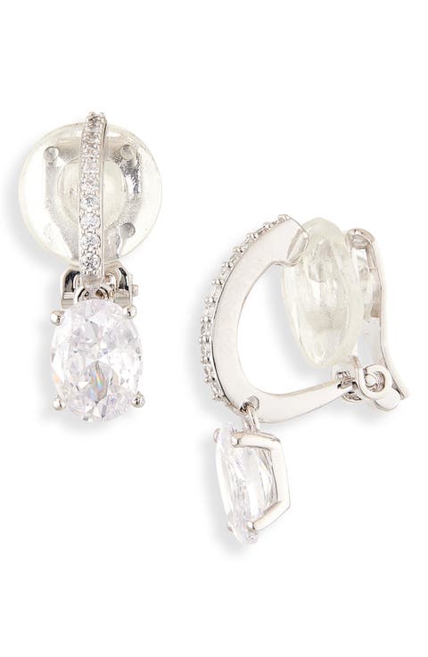 Modern Love Crystal Clip-On Earrings