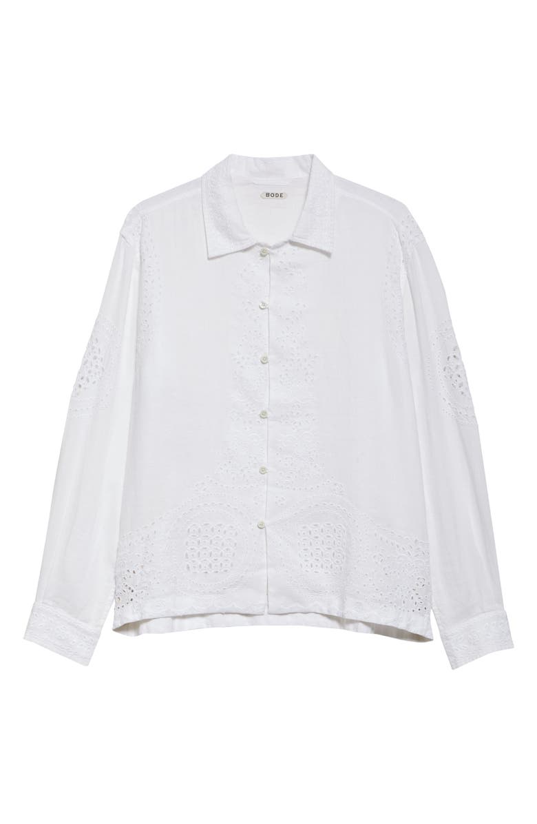 Bode Belvoir Shirt, Alternate, color, White