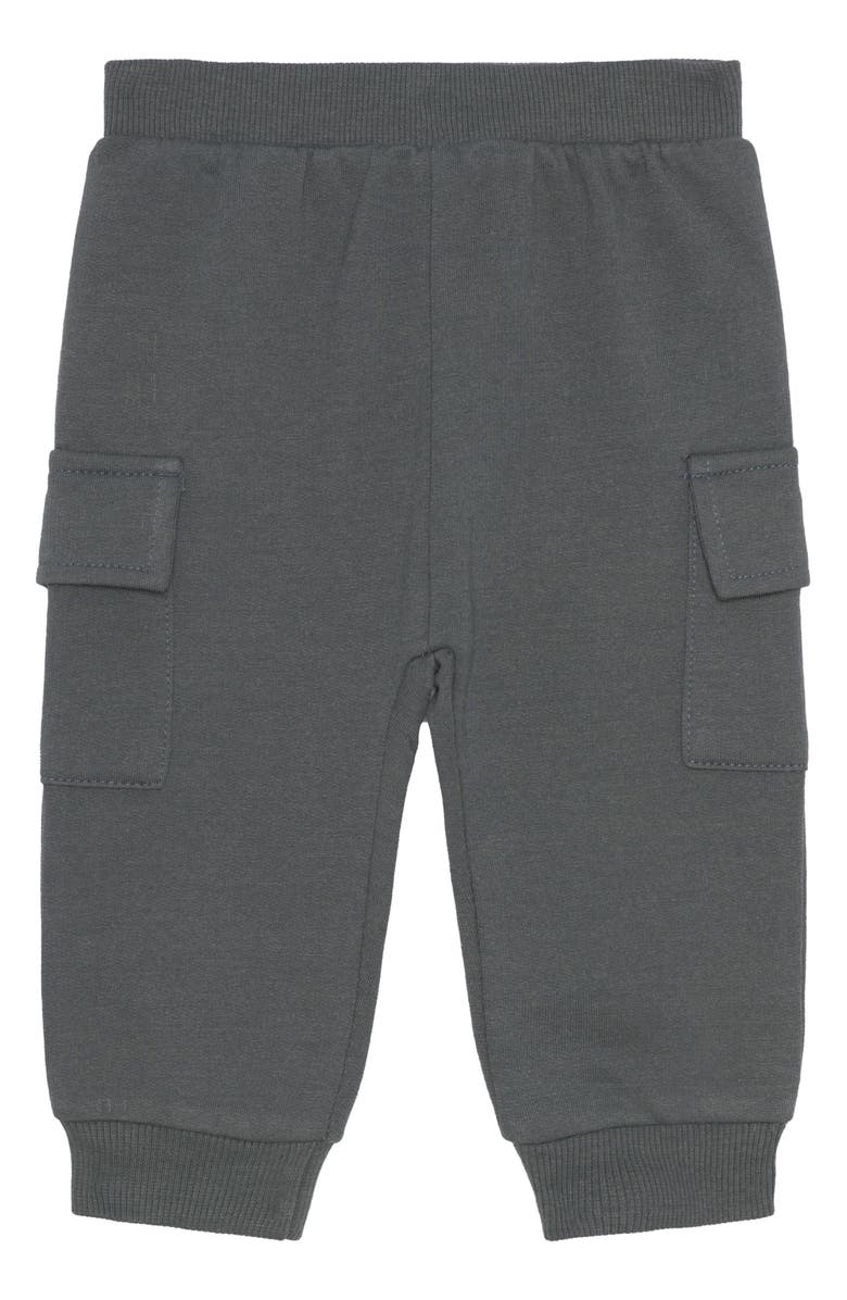 PL Baby by Petit Lem Quilted Top & Joggers Set, Alternate, color, Dark Grey