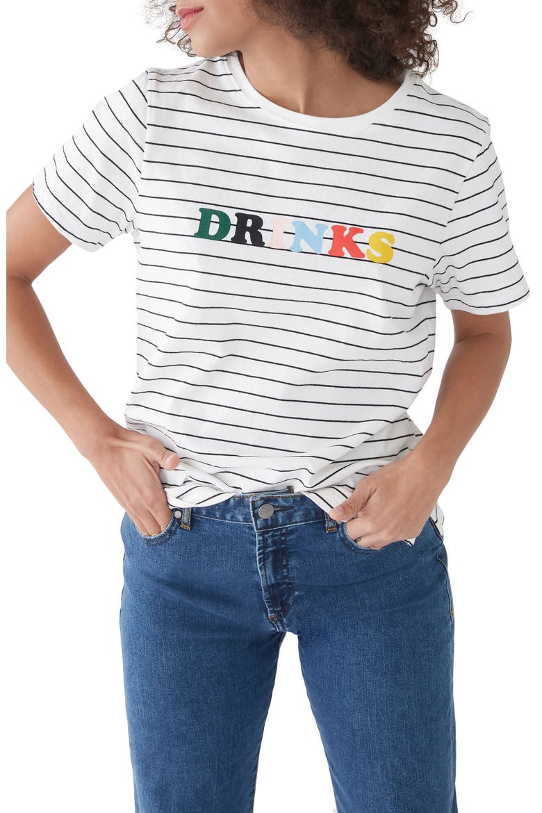 Drinks Classic Tee, Main, color, IVORY / BLACK