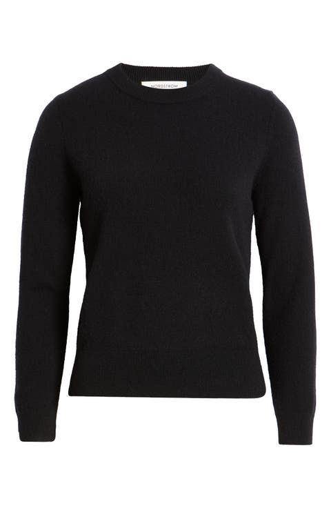Shrunken Cashmere Crewneck Sweater