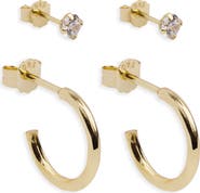 Argento Vivo Sterling Silver 2 Pairs of Earrings