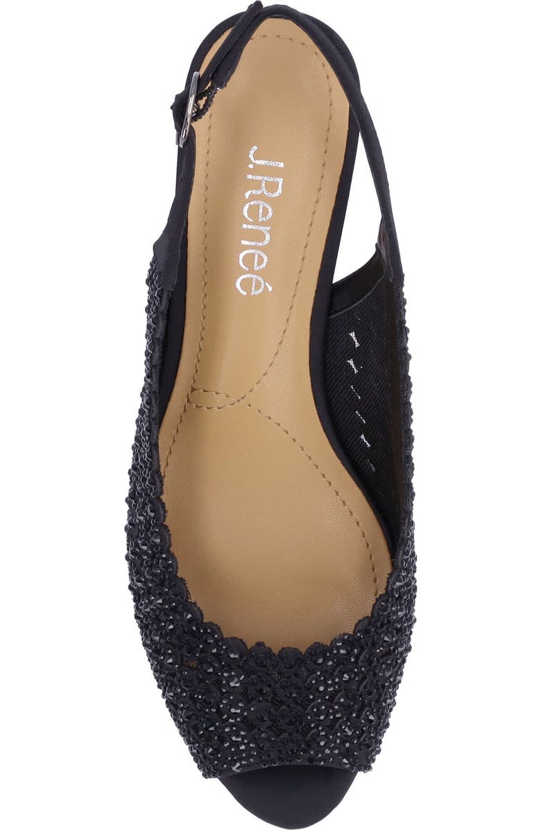 J. Reneé Malorie Slingback Wedge Sandal, Alternate, color, Black