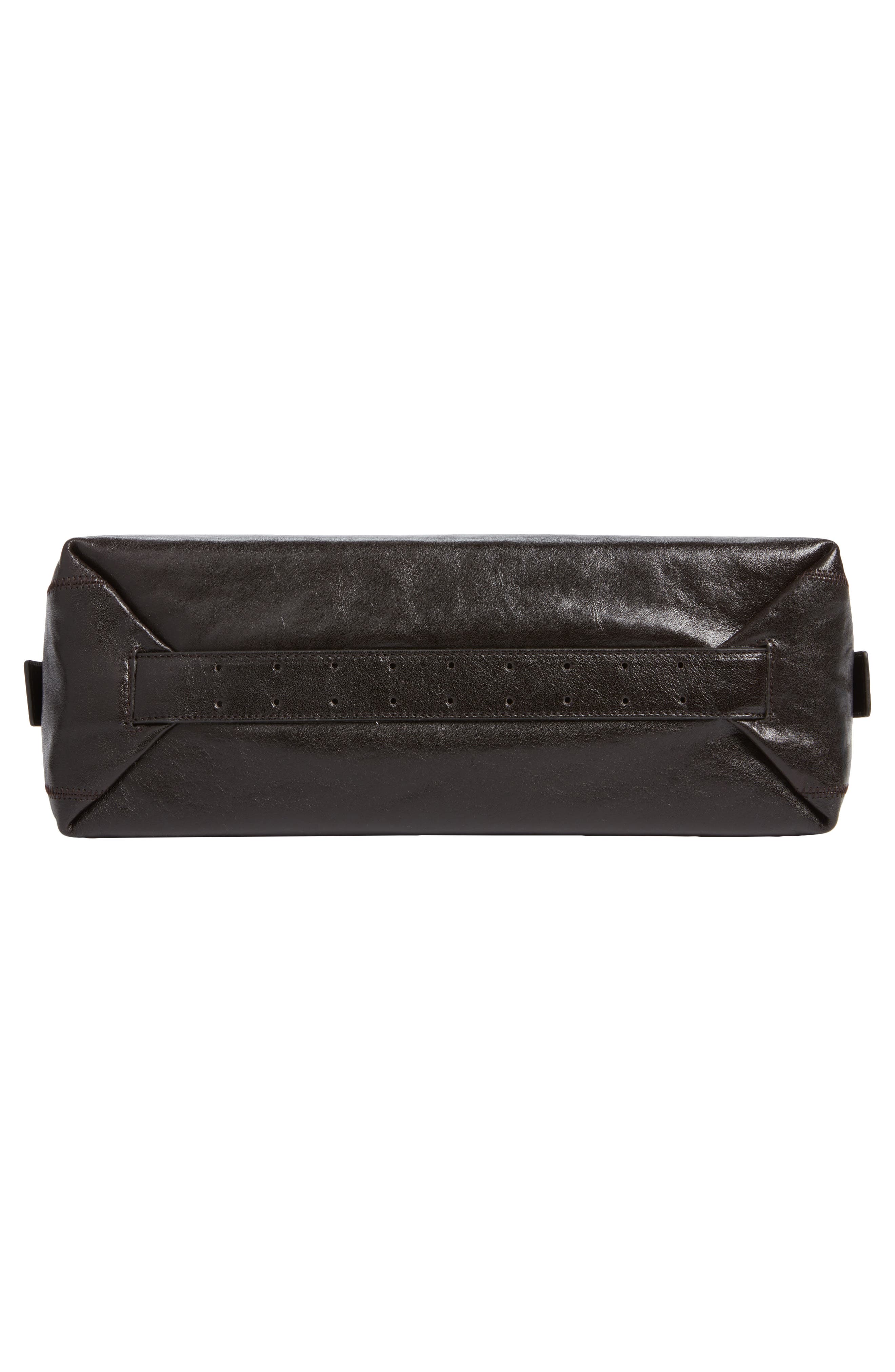 Belted Baguette Bag, Alternate, color, DARK CHOCOLATE