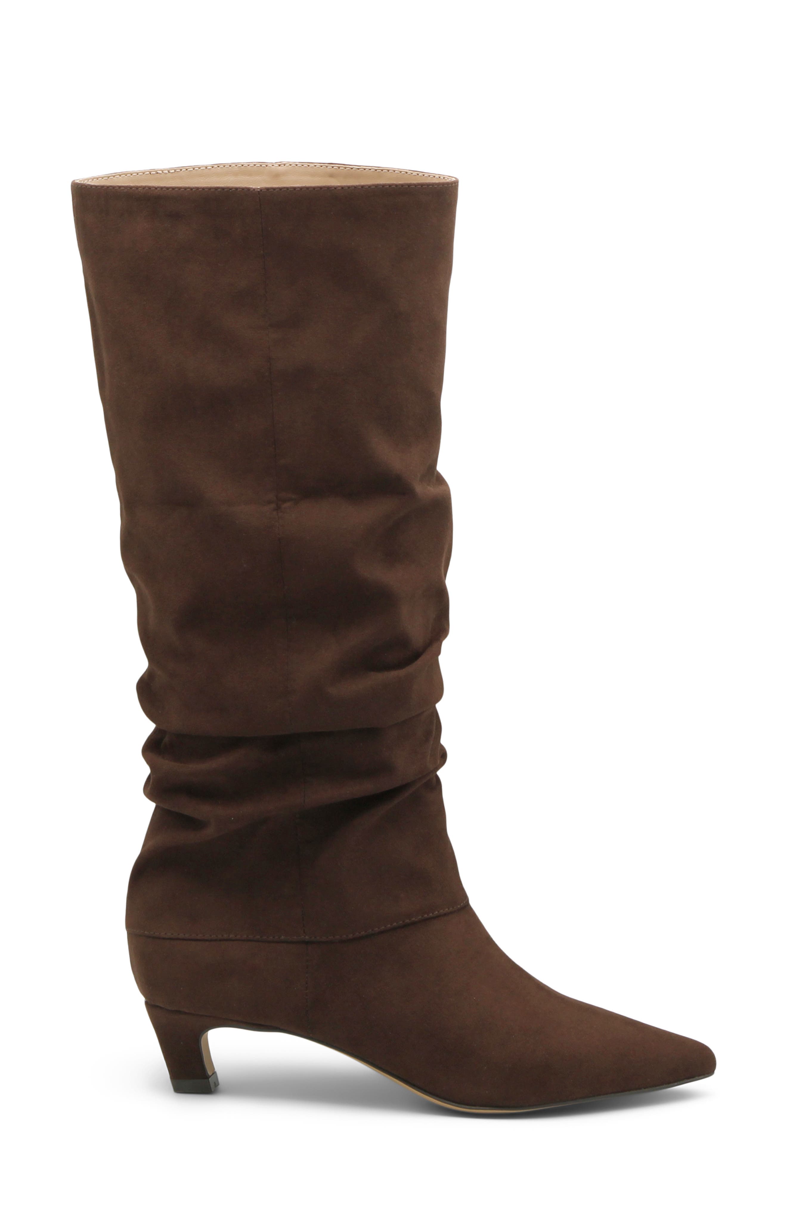 Access Slouch Pointed Toe Kitten Heel Boot, Alternate, color, JAVA
