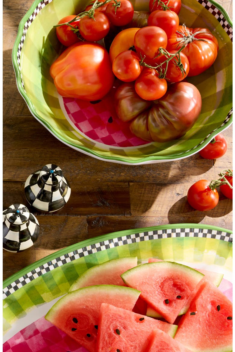 Watermelon Melamine Serving Bowl, Alternate, color, GREEN