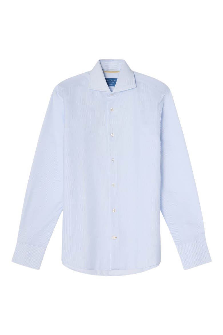 Kingsley Medium Twill Stripe Shirt in Contemporary fit, Alternate, color, Light Blue