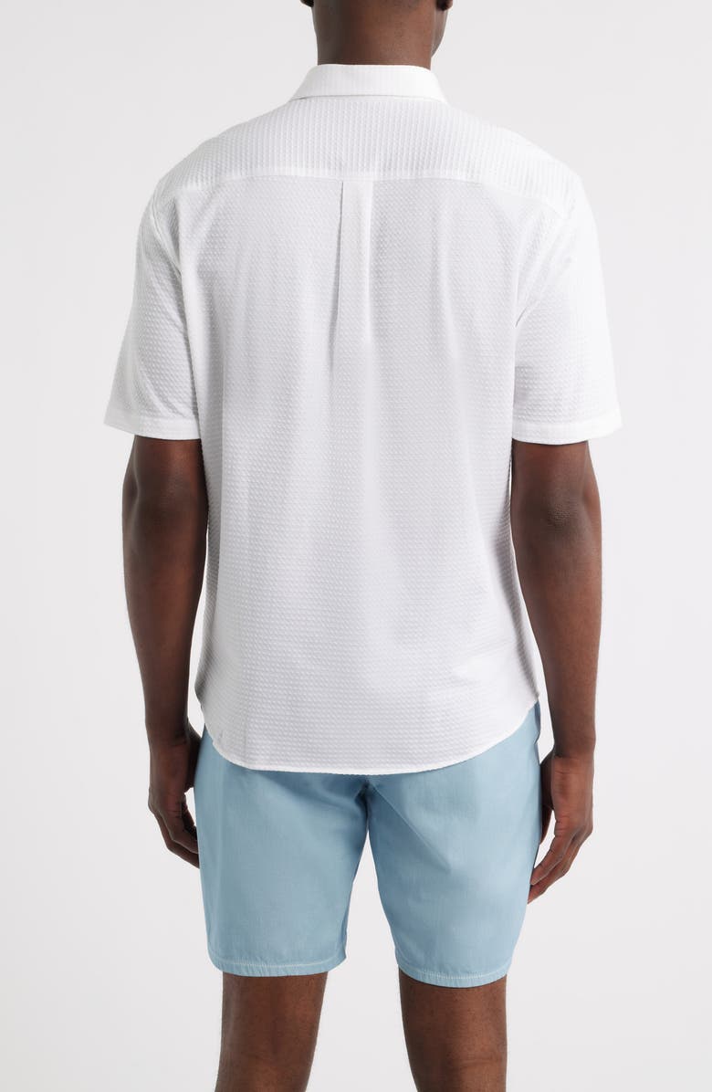 johnnie-O Surfsucker Knit Short Sleeve Button-Up Shirt, Alternate, color, 