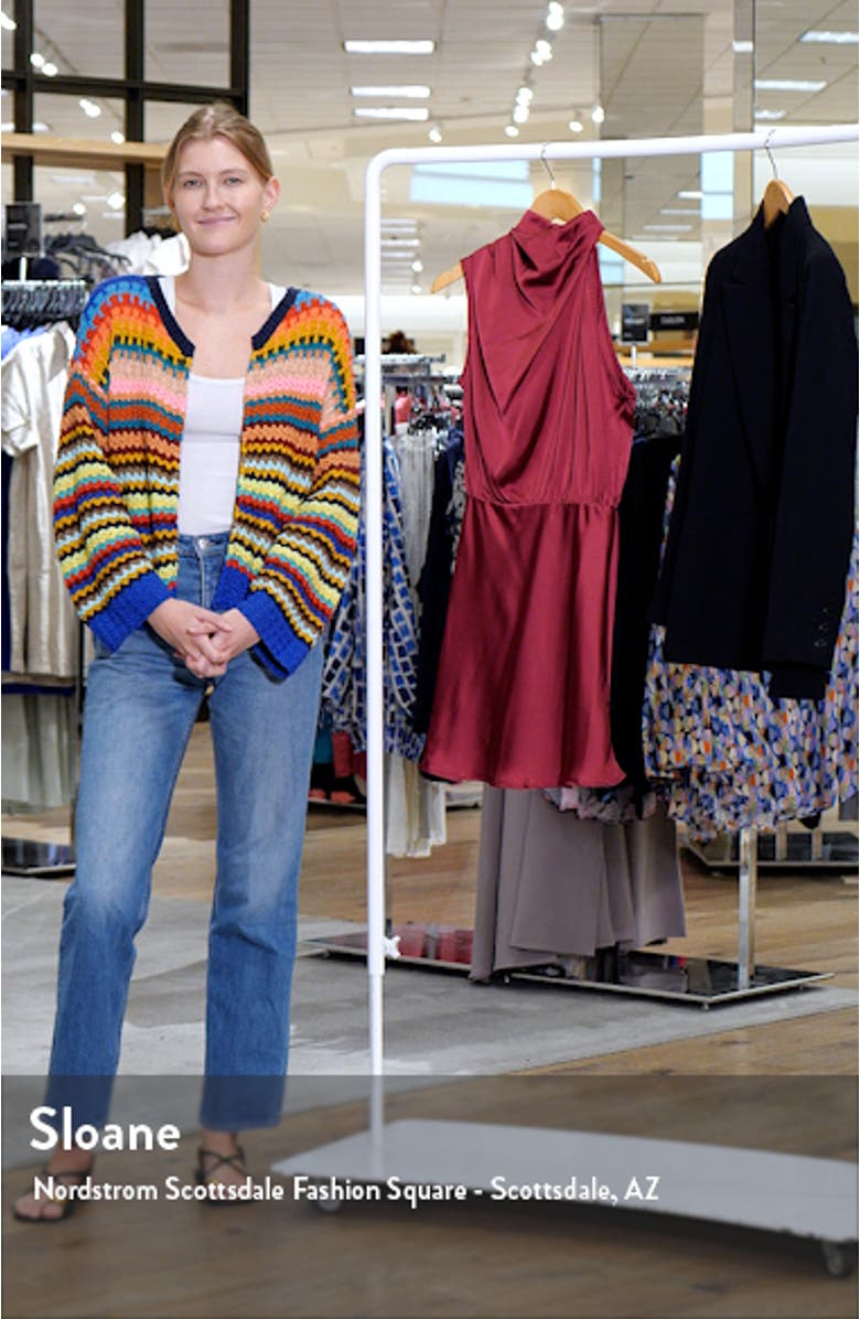 Annabelle Asymmetric Halter Neck Satin Minidress, sales video thumbnail