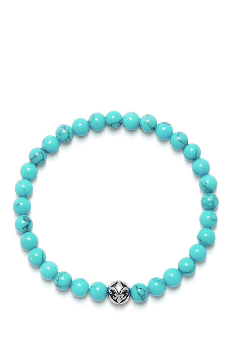 Nialaya Turquoise Wristband Bracelet, Main, color, Turquoise / Silver
