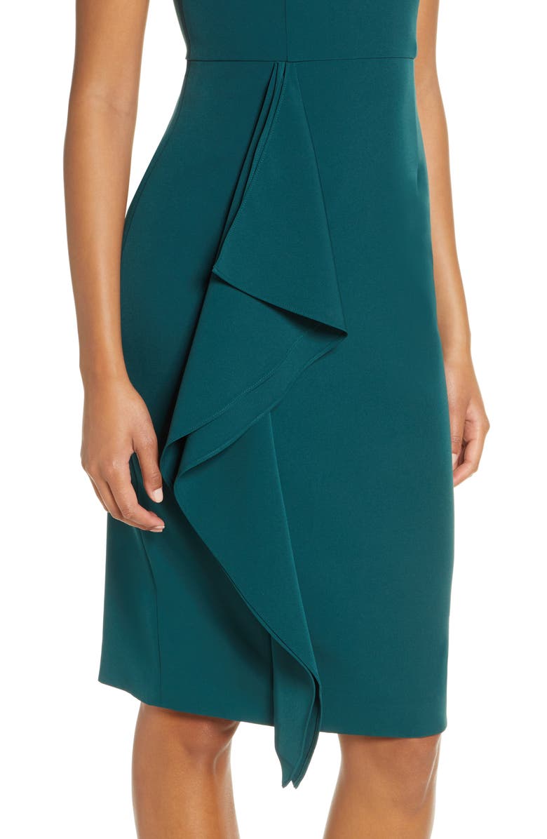 Vince Camuto Off the Shoulder Front Ruffle Cocktail Dress, Alternate, color, 