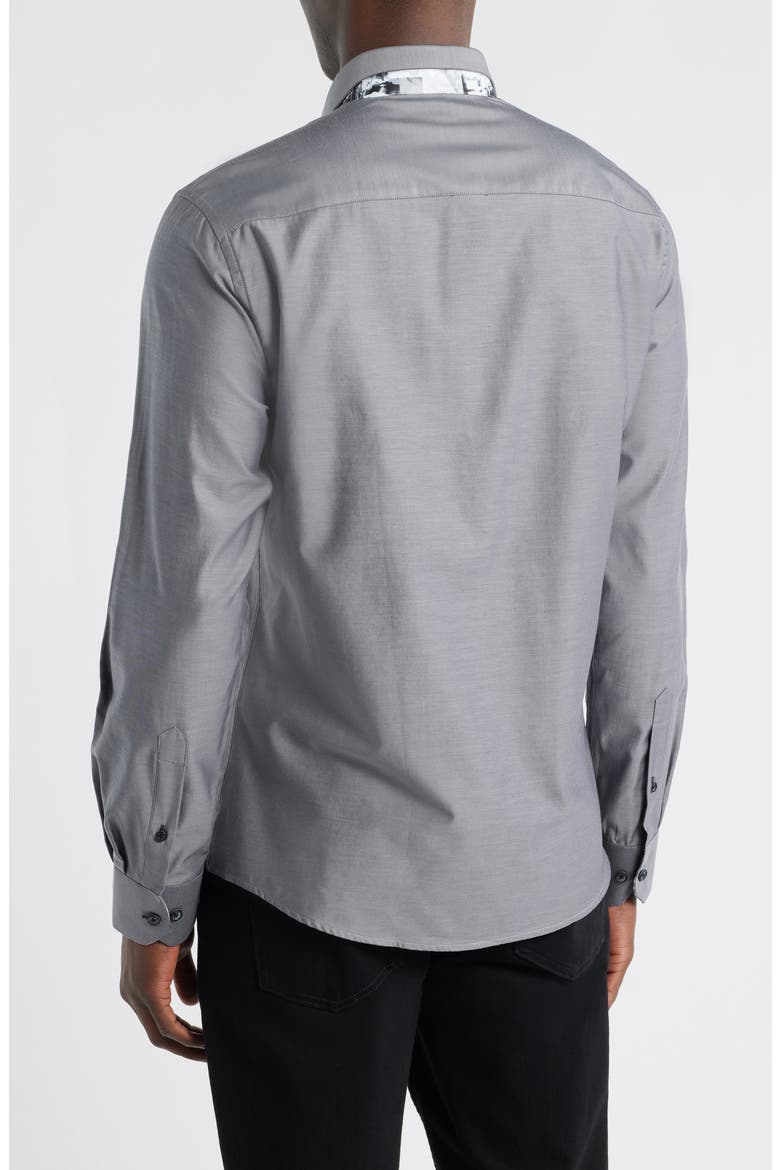 Sinai Collection Luxe Cotton Dress Shirt, Alternate, color, GRAY
