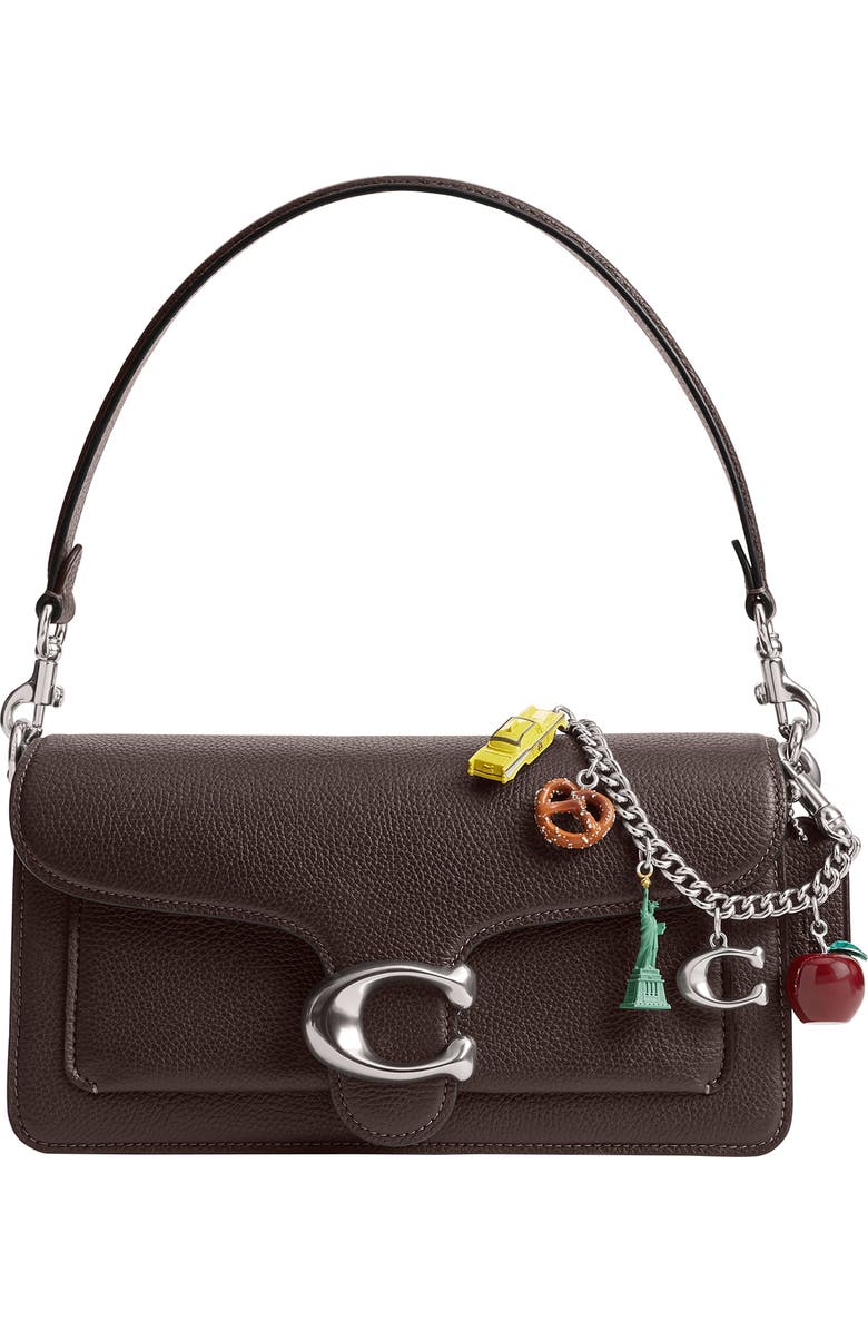 COACH New York Motif Chain Bag Charm, Alternate, color, Silver Multi