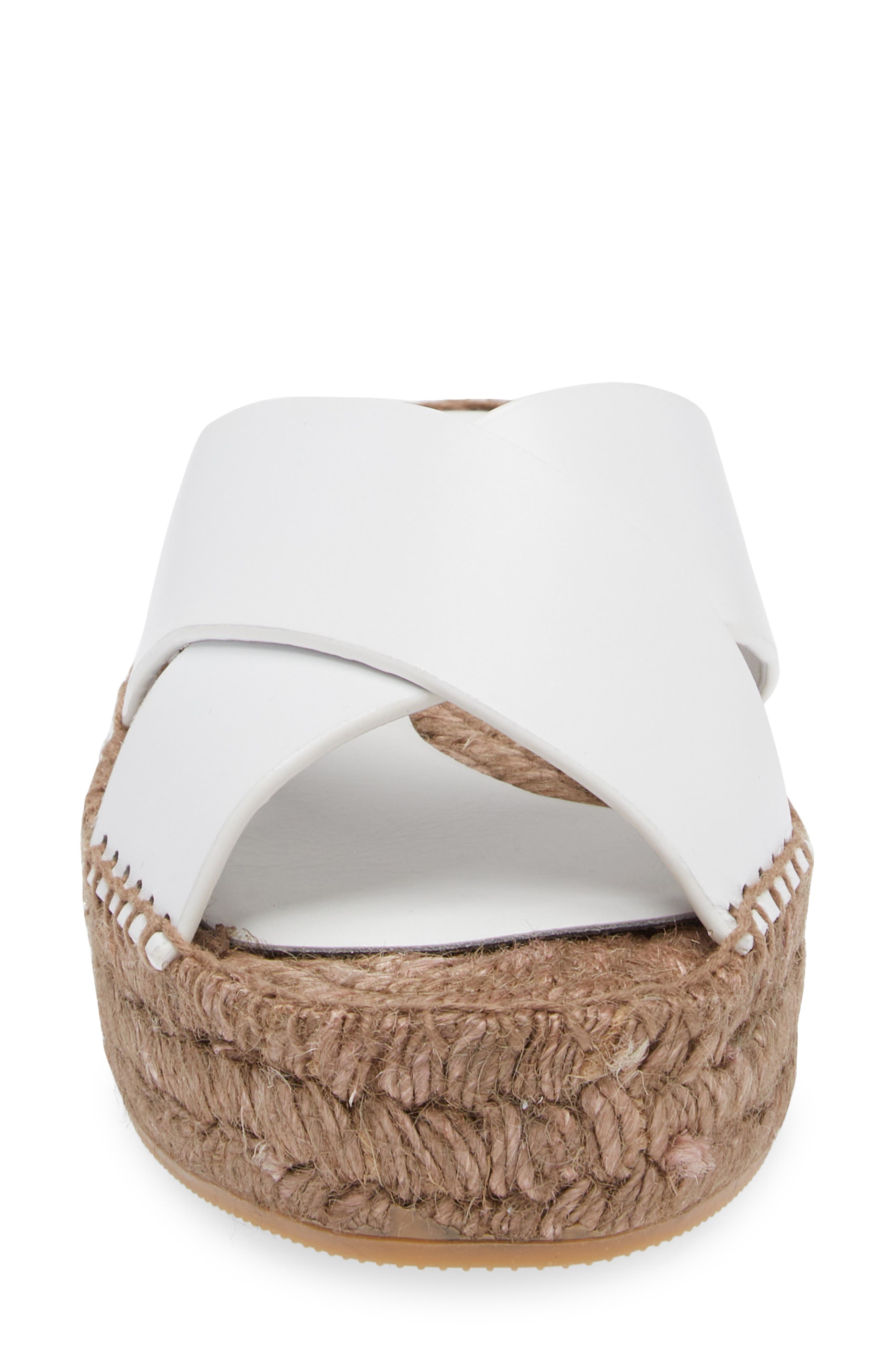 Paloma Barcelo Norma Espadrille Platform Slide Sandal, Alternate, color, White